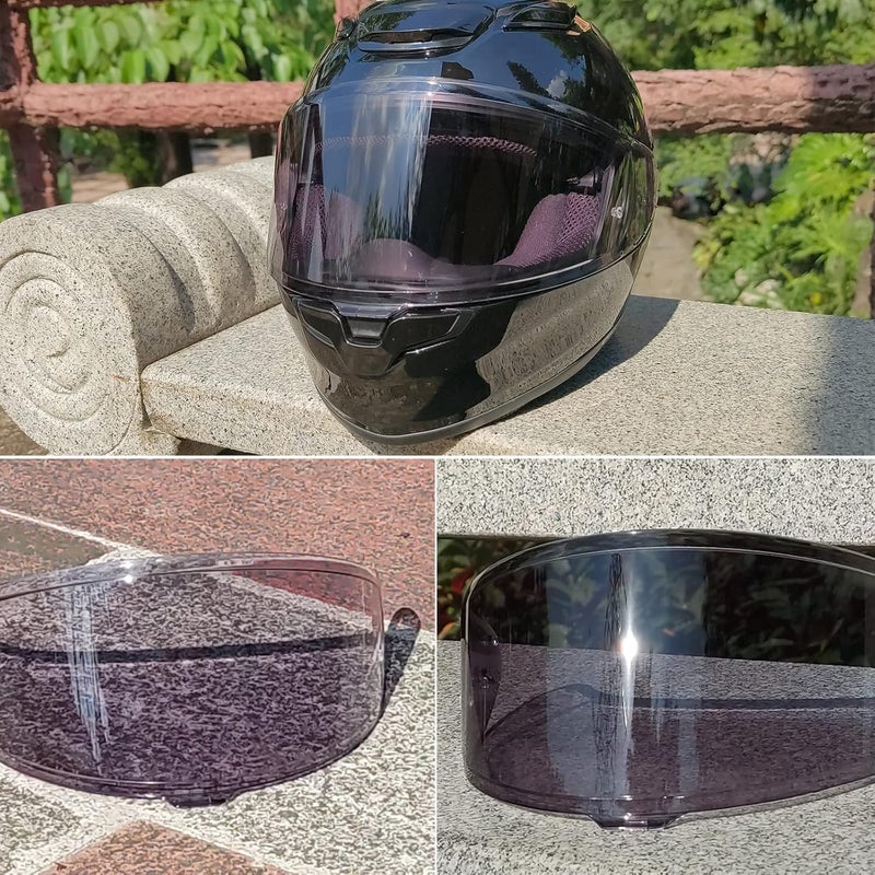 Puentemys CWR-1 Photochromic Shield Helmet Visor Replacement for X14, X-Fourteen, RF-1200, Z7, NXR, RF-SR Motorcycle Helmets (Clear to Smoke) - Image 4